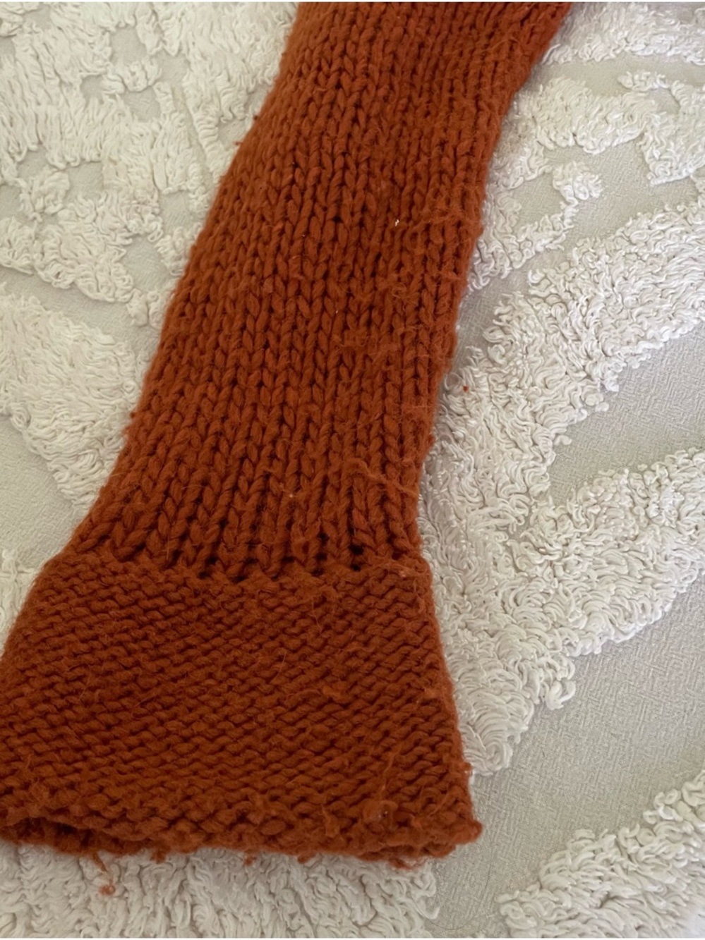 Anthropologie Hooded Chunky Knit Cropped Cardigan Rust Fall Colors Boho - Picture 13 of 16